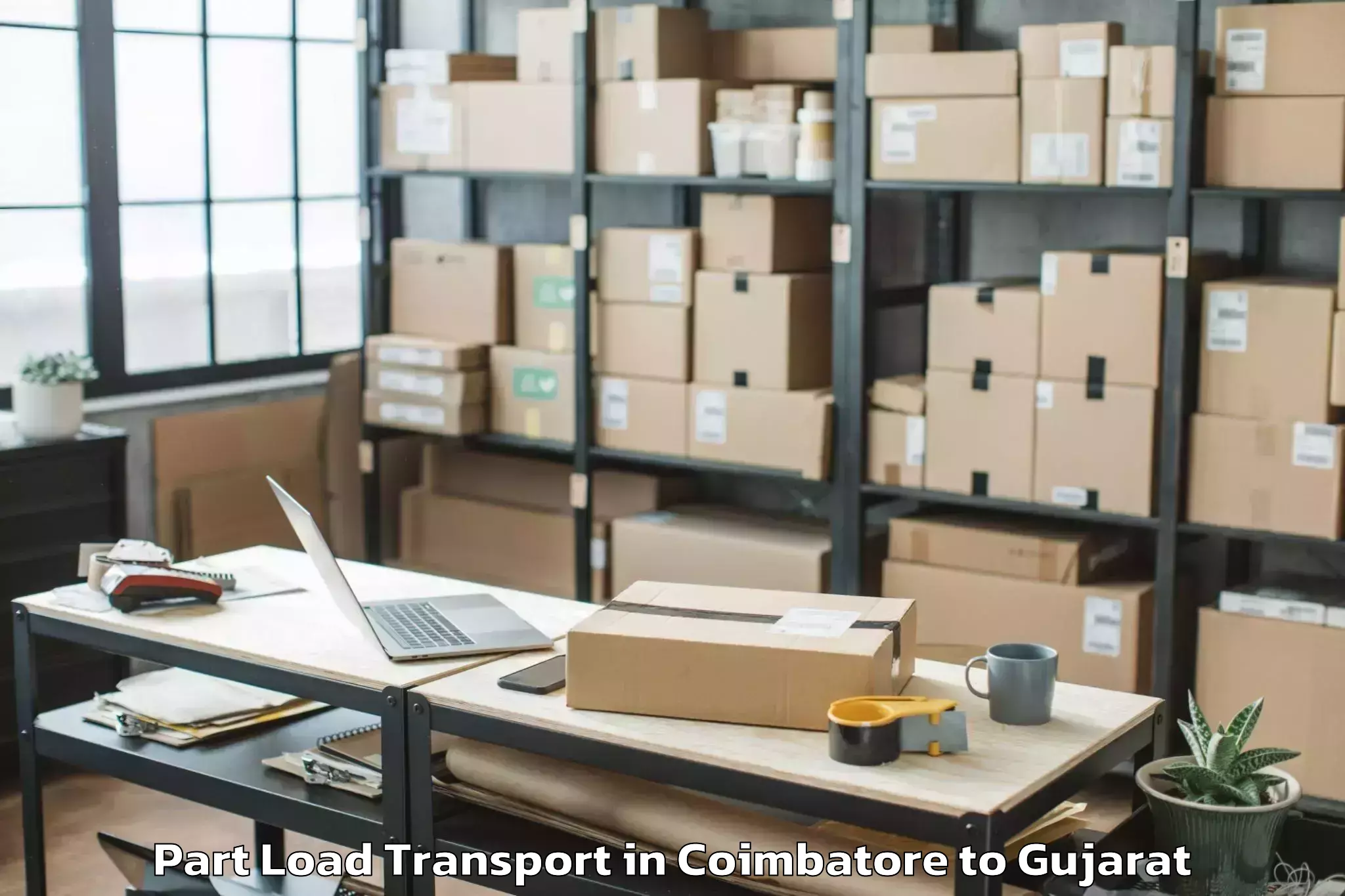 Hassle-Free Coimbatore to Kosamba Part Load Transport